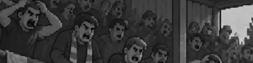 Unhappy supporters after the match